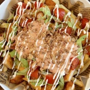 Chicken Burger Bowl Loaded Fries